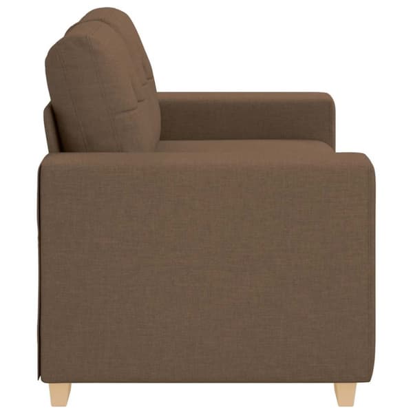 Tvåsitssoffa brun 160x77x82 cm tyg