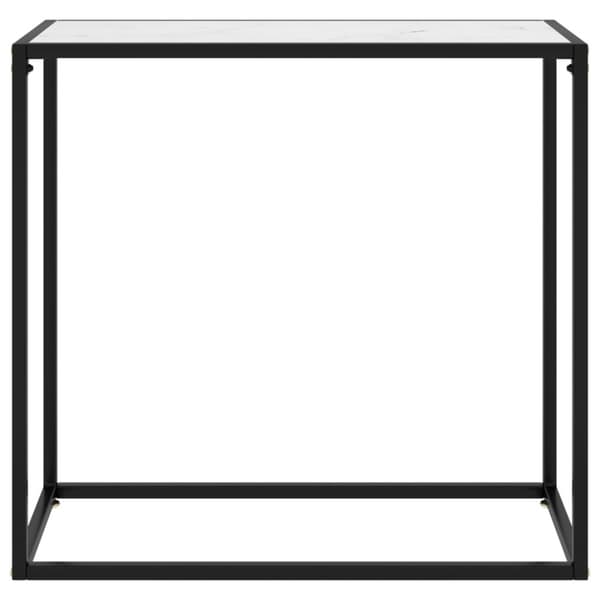 Konsolbord vit 80x35x75 cm härdat glas