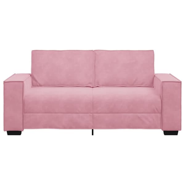 Soffa 2-sits rosa 180x78x84 cm sammet