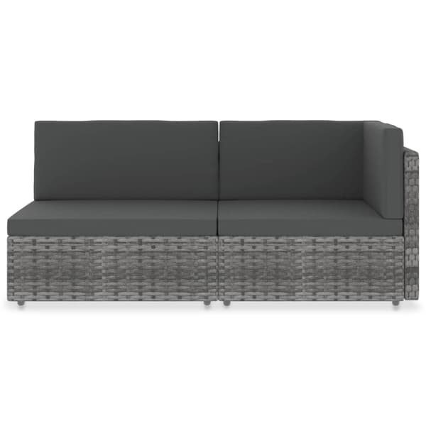 Modulsoffa 2-sits konstrotting grå