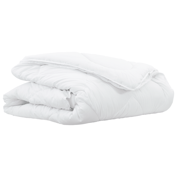 2-i-1 Duntäcke Vit 220 x 135 x 8 cm Polyester