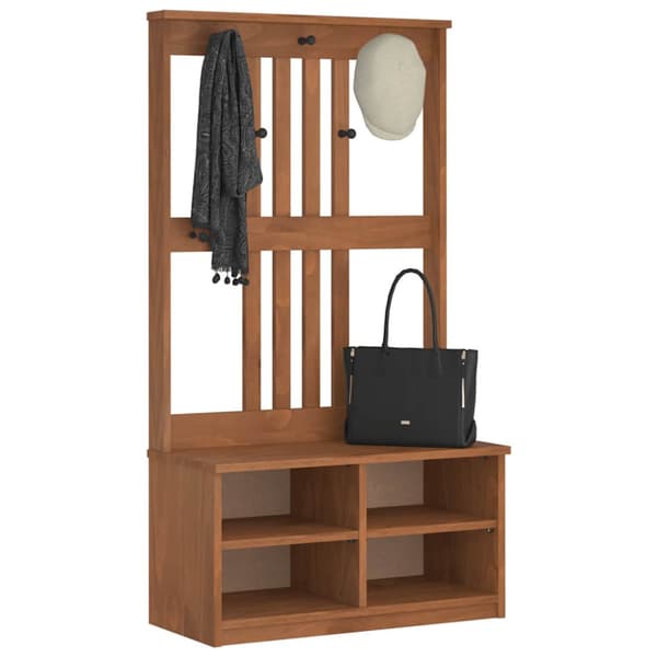 Hallträd SANDNES 87x40x159,5cm massiv träfuru