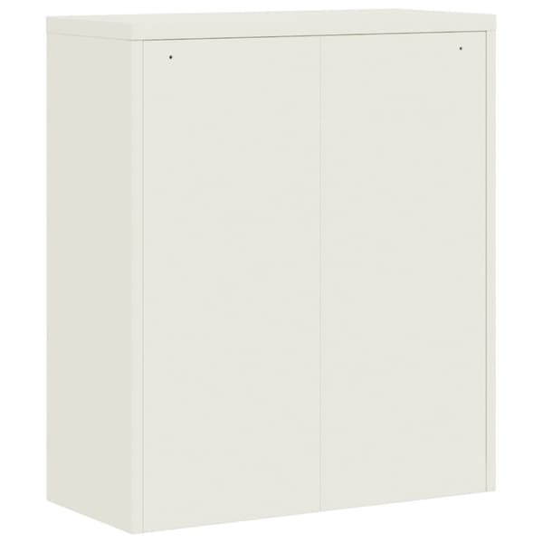 Dokumentskåp vit 90x40x105 cm stål