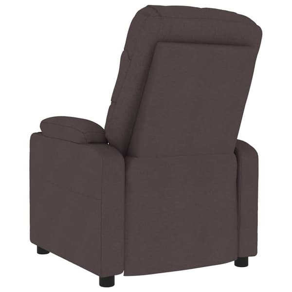 Massagefåtölj mörkbrun tyg