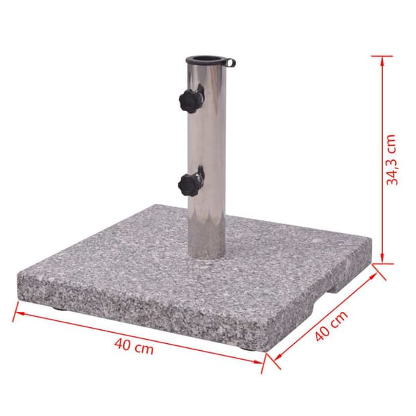 Fot till parasoll 20kg Granit