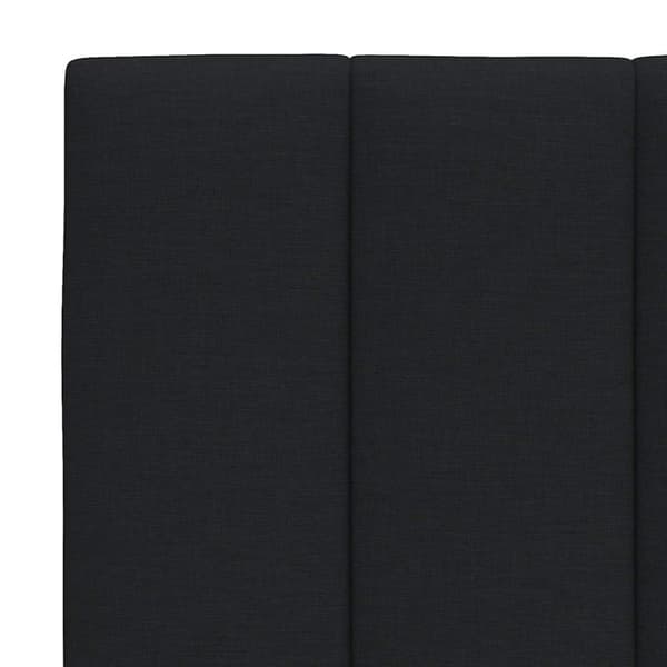 Bed Frame without Mattress "Hanko" Black 80x200 cm Fabric