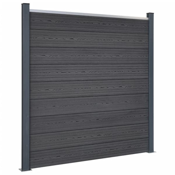Staketpanel grå 180x186 cm WPC