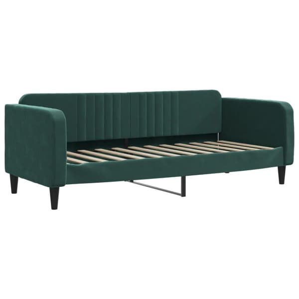 Dagbädd utdragbar mörkgrön 80x200 cm sammet