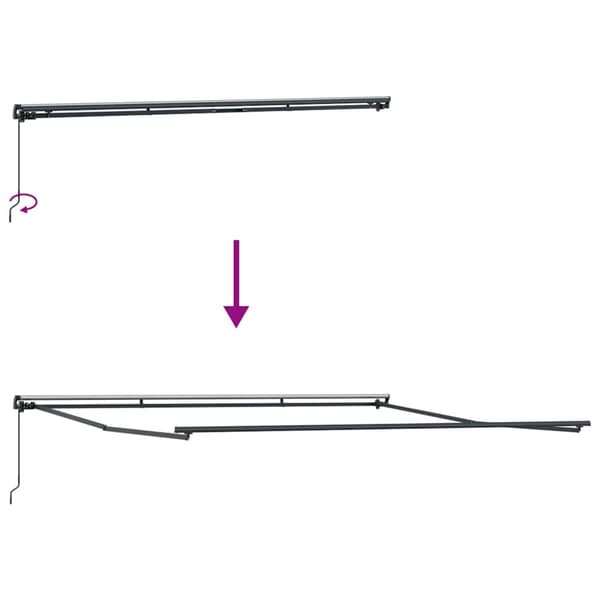 Markisram Antracit 450 × 350 cm Aluminium