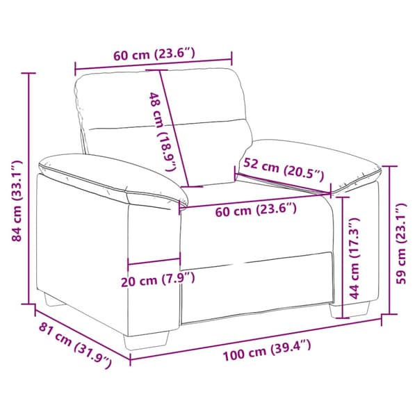 Soffstol 100x81x84 cm linne