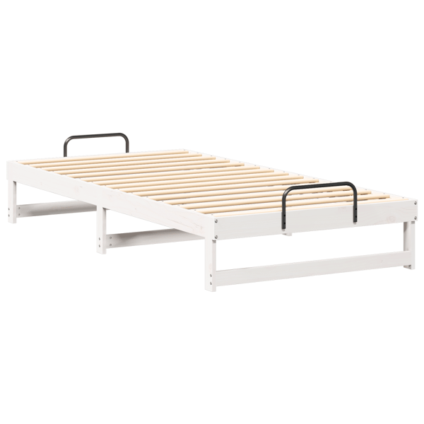Sängram Vit 100 x 200 cm Massiv furu