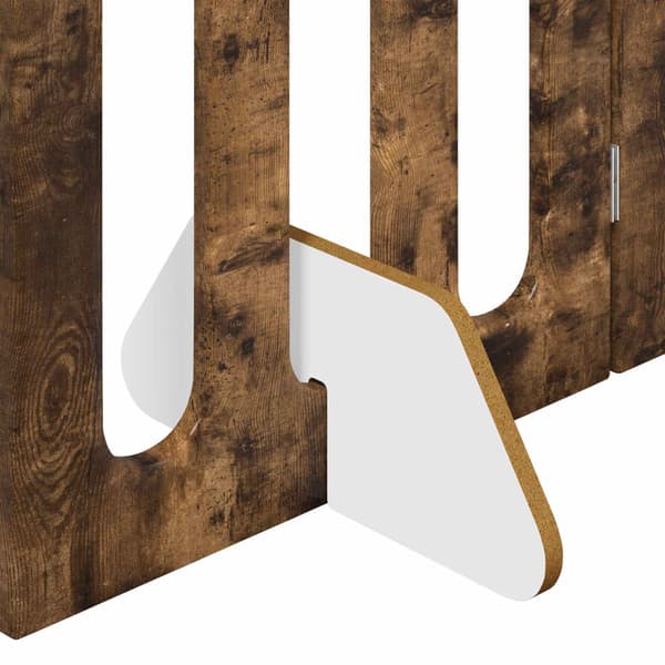 Fällbar husdjursgrind 2 pcs Rökt Ek 100,5 x 38 x 70 cm