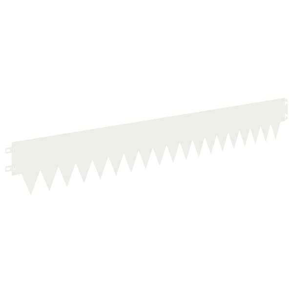 Kant för gräsmatta 10 pcs 103 x 15 cm metall Vit