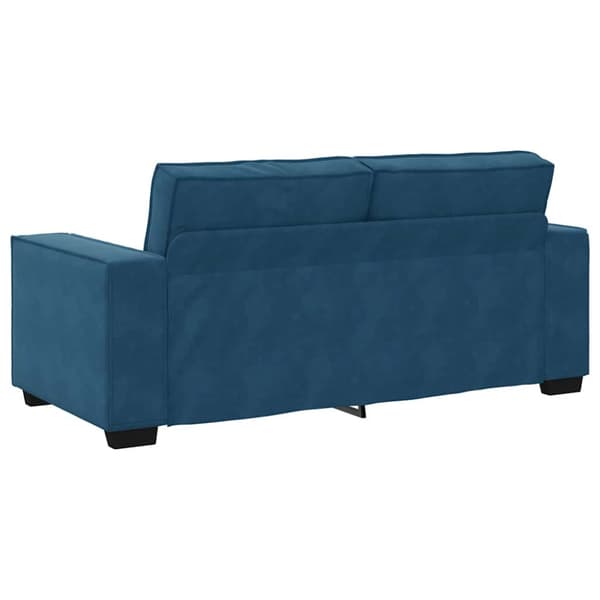 2-sitssoffa blå 180x78x84 cm sammet