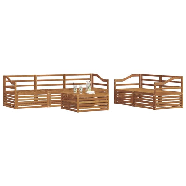 Utomhussoffset 6 pcs Naturfärg