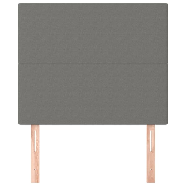 Sänggavel mörkgrå 80x5x118/128 cm tyg