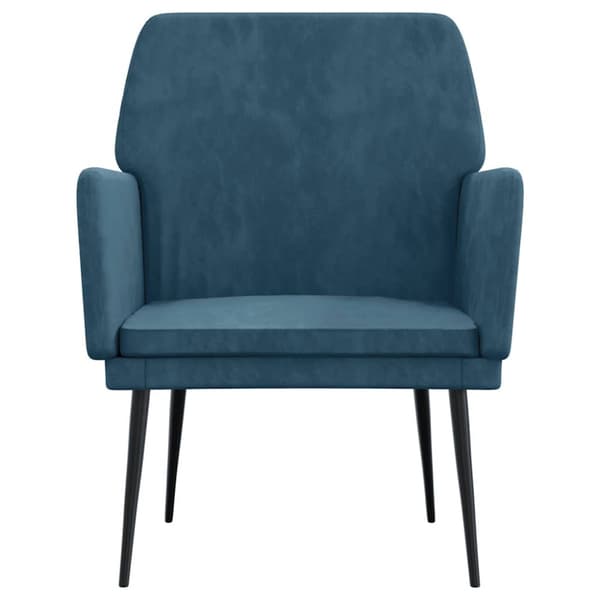 Fåtölj blå 62x79x79 cm sammet