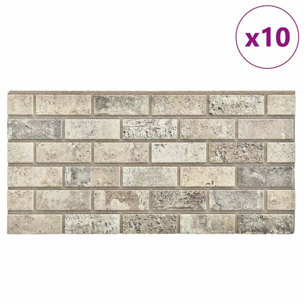 Väggpaneler 10 pcs Sand 100 x 50 cm EPS Skum
