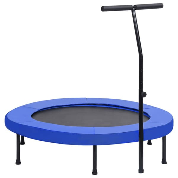 Studsmatta med handtag och säkerhetsskydd 122 cm