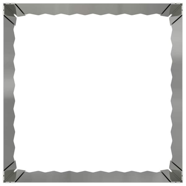 Kant för gräsmatta 60 x 60 x 35 cm Stål Silver