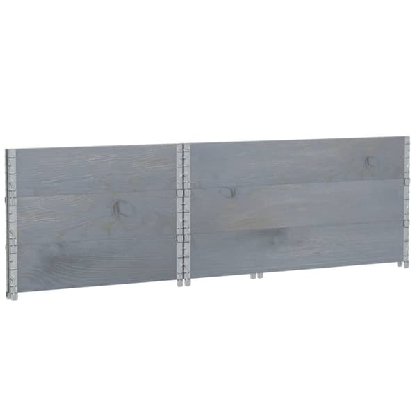 Odlingslåda grå 120x80 cm massiv furu