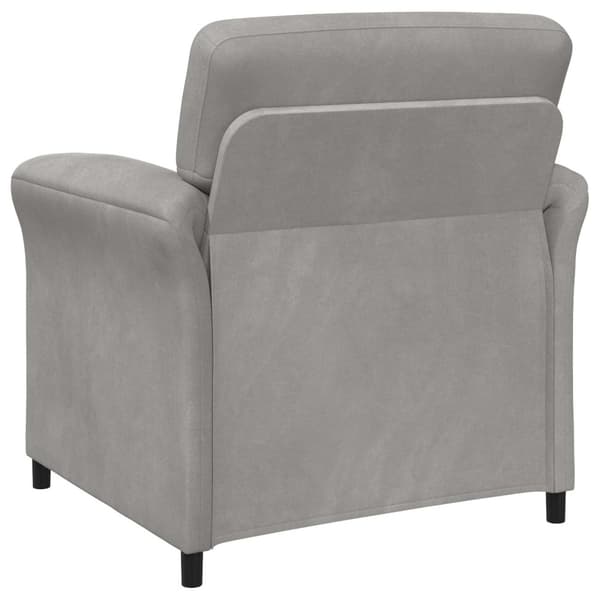 En-sitssoffa Ljusgrå 88 x 83 x 95 cm Sammet