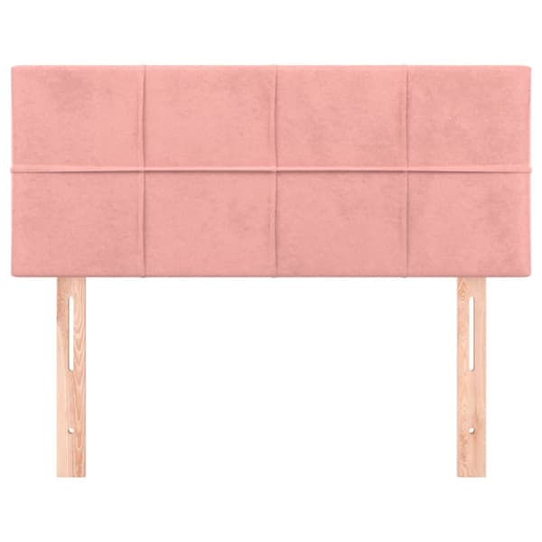 Sänggavel rosa 90x5x78/88 cm sammet