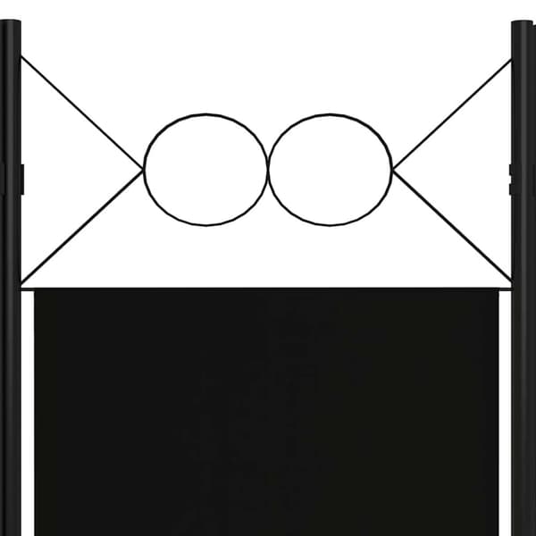 Rumsavdelare 5 paneler svart 200x180 cm
