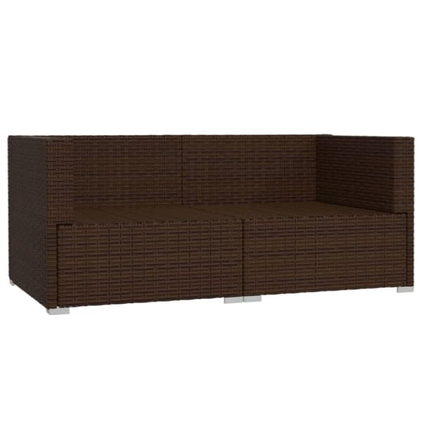 Soffa 2-sits med dynor konstrotting brun