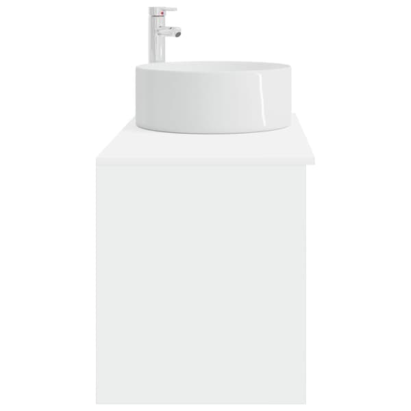 Badrumsmöbelset 2 pcs Vit Konstruerat trä