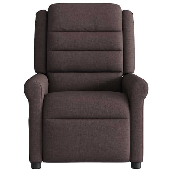Reclinerfåtölj mörkbrun tyg