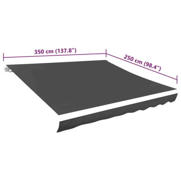 Markisduk antracit 3,5x2,5 m