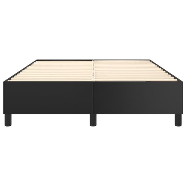 Boxspring-sängram svart 140x190 cm konstläder