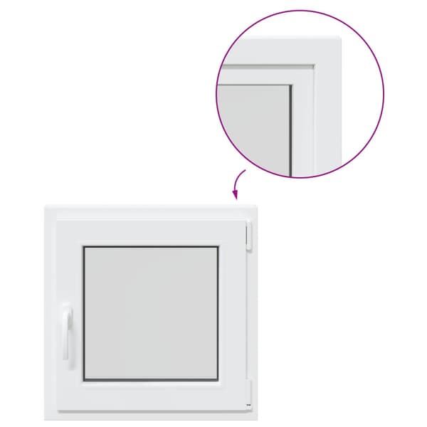 Källarfönster RISOR 55 x 55 cm PVC och glas