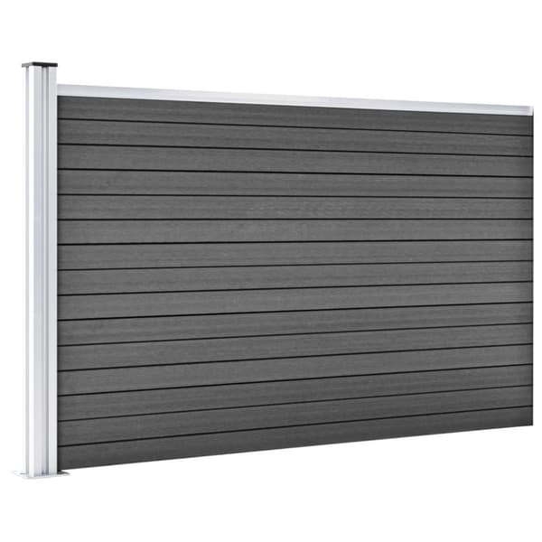 Staketpanel WPC 175x105 cm svart
