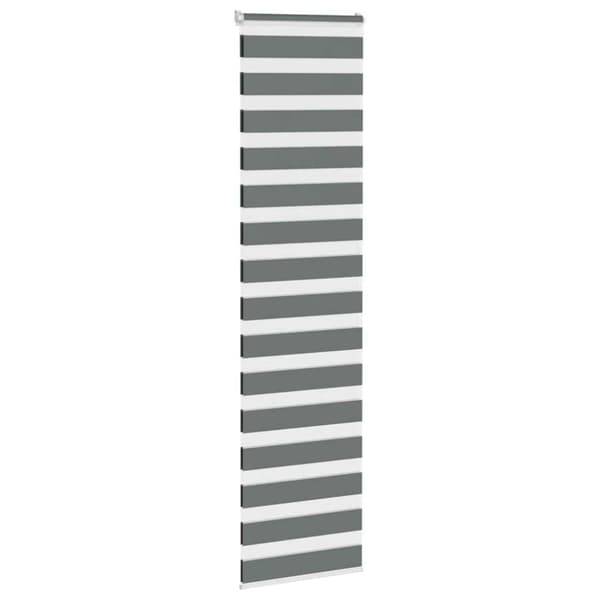 Rullgardin zebra mörkgrå 65x200 cm tyg bredd 60,9 cm polyester