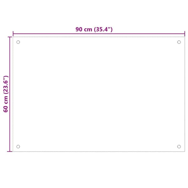 Köksskydd 2 pcs Vit 90 x 60 cm härdat glas