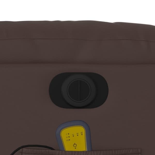 Elektrisk massagefåtölj brun konstläder