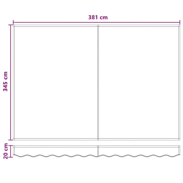 Markisväv Mörkgrön 4 × 3,5 m Polyester