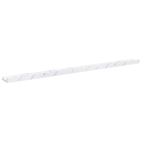 Vägg hylla Väggmonterat 4 pcs Vit marmor 115 x 9 x 3 cm