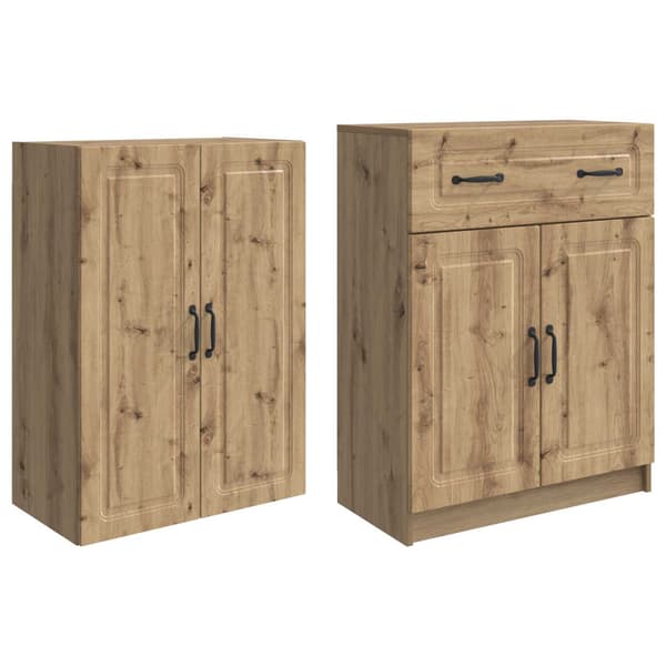Skåpset 2 pcs Konstruerat trä