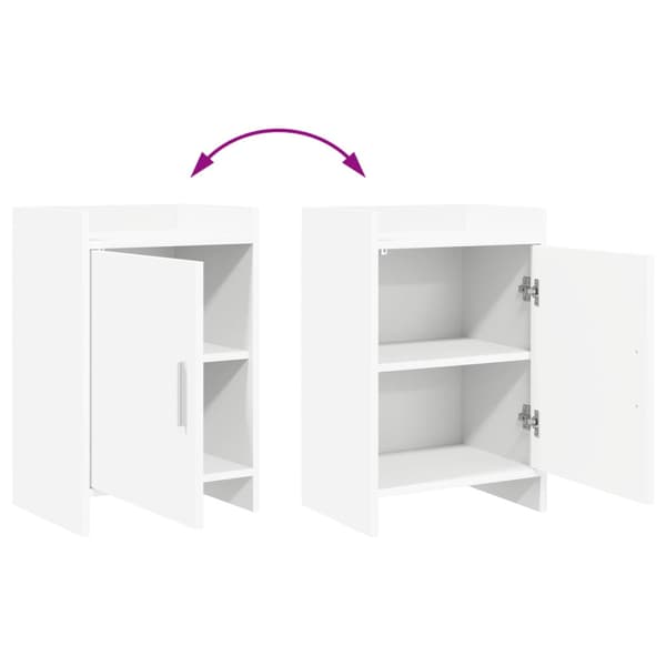 Sängbord Vit 40 x 30 x 60 cm Konstruerat trä