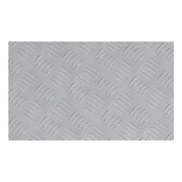 Trappsteg Rektangulär 4 pcs Silver 50 x 30 cm Aluminium