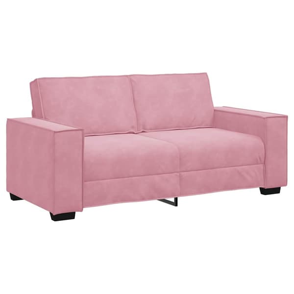 Soffa 2-sits rosa 180x78x84 cm sammet