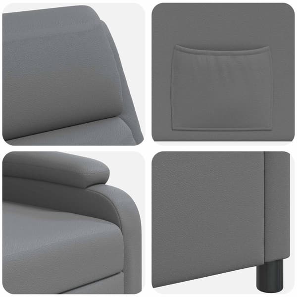 Recliner Grå Konstläder