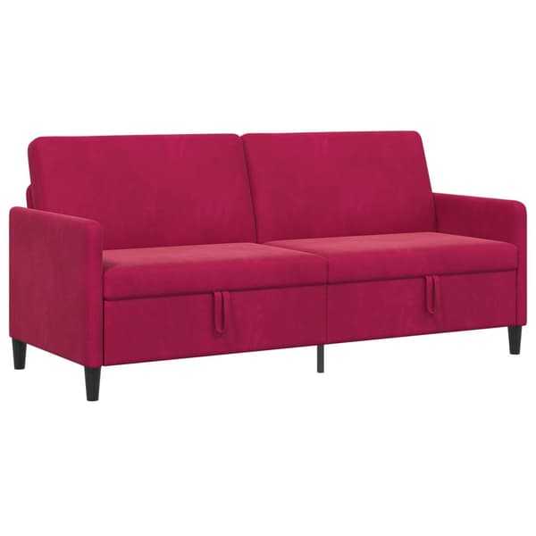Soffa med förvaring Vinröd 192 x 78 x 87 cm Polyester