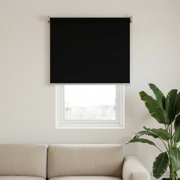 Rullgardin UV-skydd Svart 100 x 140 cm Polyester