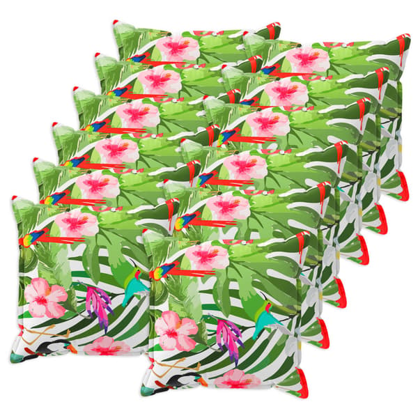 Kuddöverdrag 12 st HOUTEN Svart 50 x 50 cm Polyester