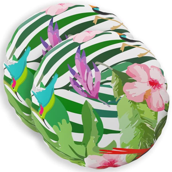Kuddöverdrag 2 st HEERLEN Svart Ø 60 cm Polyester
