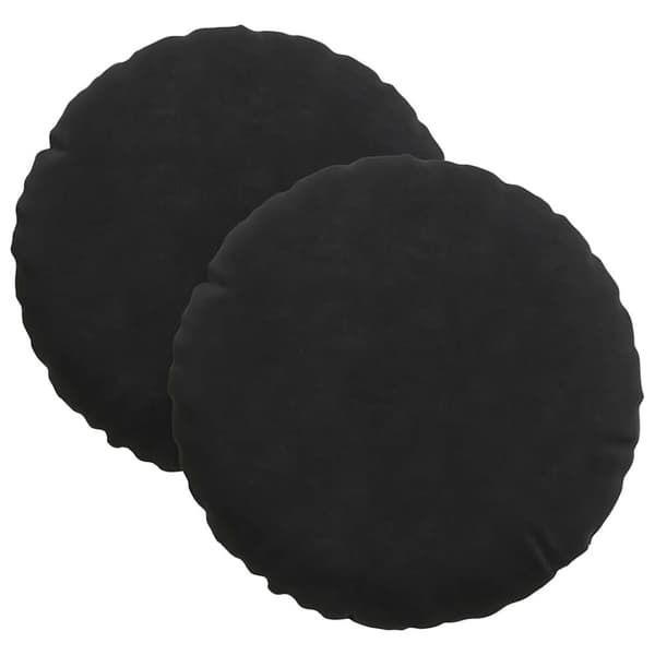 Sittkuddar 2 pcs Svart Ø30 x 13 cm Sammet